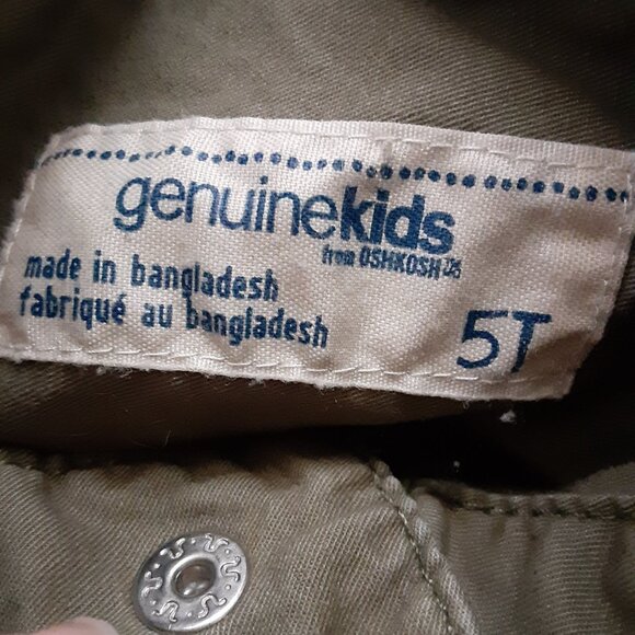 Boys Clothes Size 5 OshKosh Green Brown Lightweight Thin Long Sleeve Jacket - Picture 5 of 5